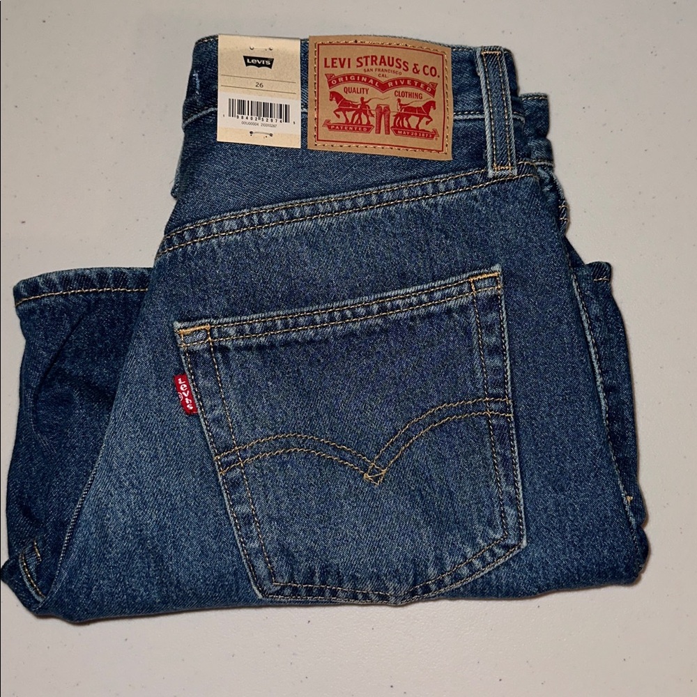 Levi's Dark Blue Denim Shorts with Tags Size 26 - Picture 16 of 16